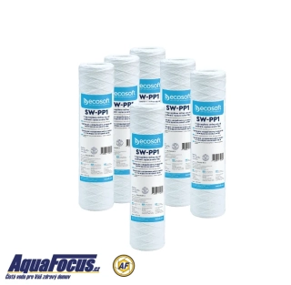 SET filtračních vinutých PP vložek 10“ x 2,5“ x 1µm – 5+ 1 zdarma