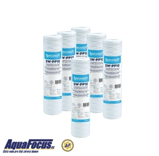 SET filtračních vinutých PP vložek 10“ x 2,5“ x 10µm – 5+ 1 zdarma